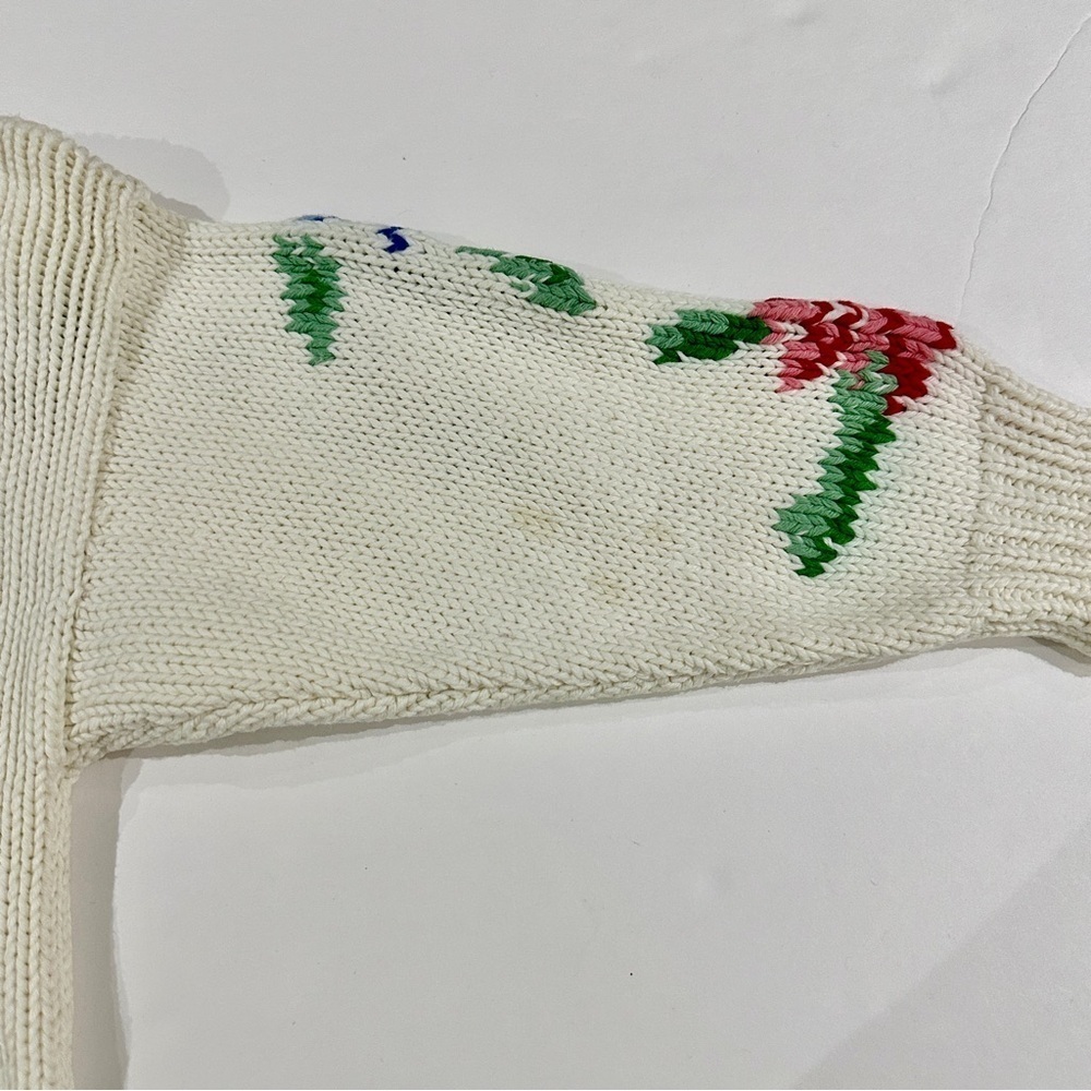Girl’s Amazonias Hand Knit Floral Sweater - Picture 5 of 7